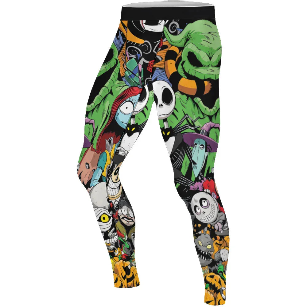 Merry Nightmare Holiday Men's Compression Leggings