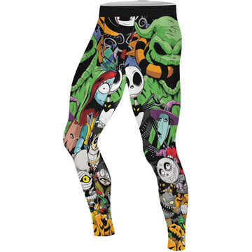 Merry Nightmare Holiday Men's Compression Leggings