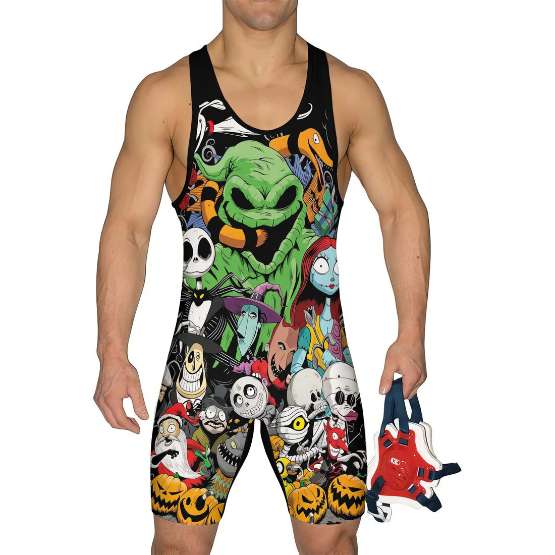 Merry Nightmare Holiday Wrestling Singlet