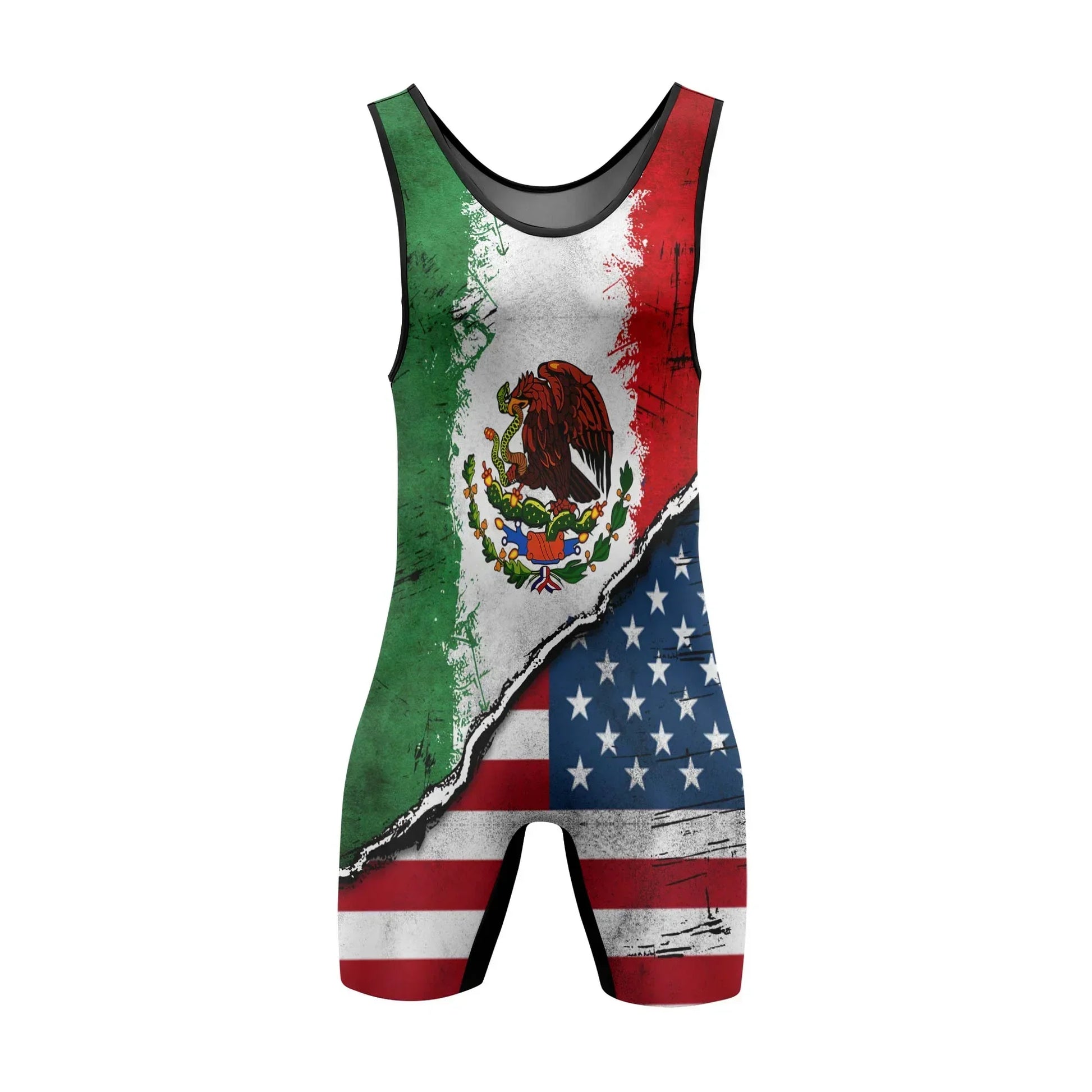 Mexico America Wrestling Singlet