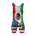 Mexico America Wrestling Singlet