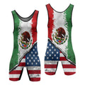 Mexico America Wrestling Singlet