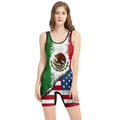 Mexico America Wrestling Singlet