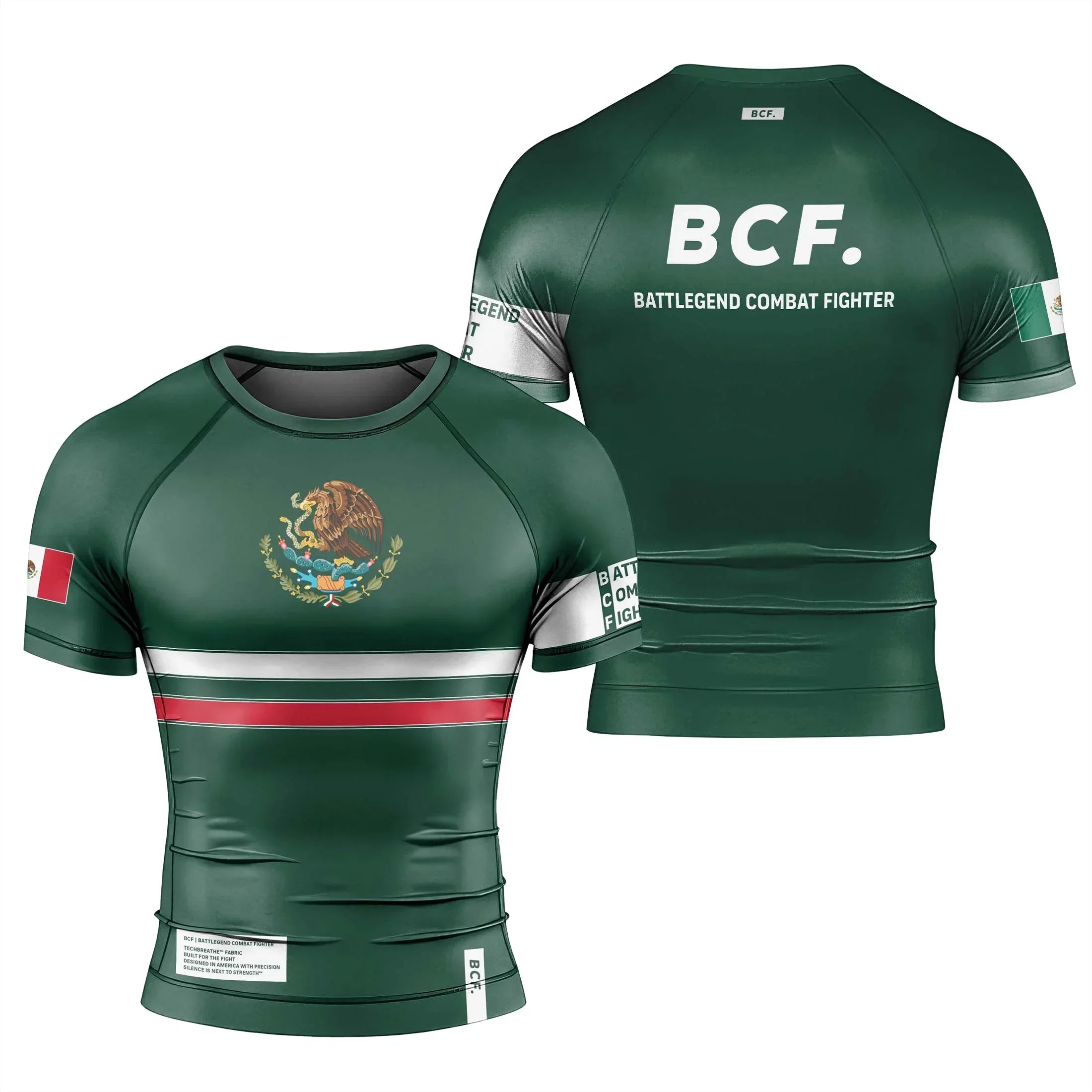 Mexico Combat Fighter Rash Guard | MMA & BJJ Athletic Shirt