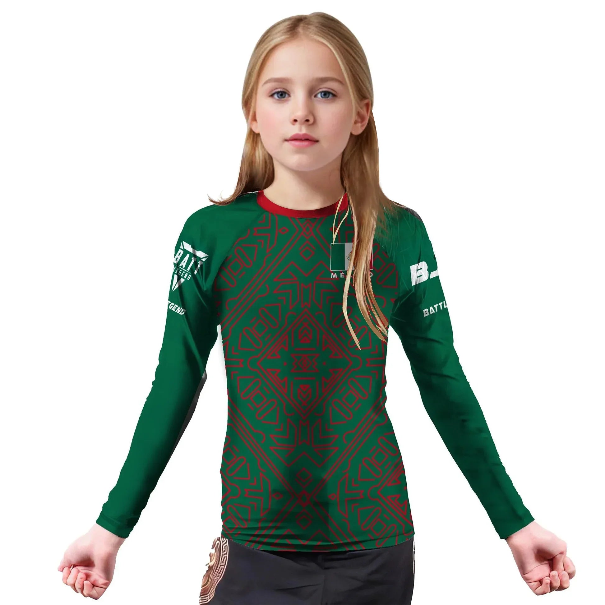 Mexico Flag Kids Rash Guard