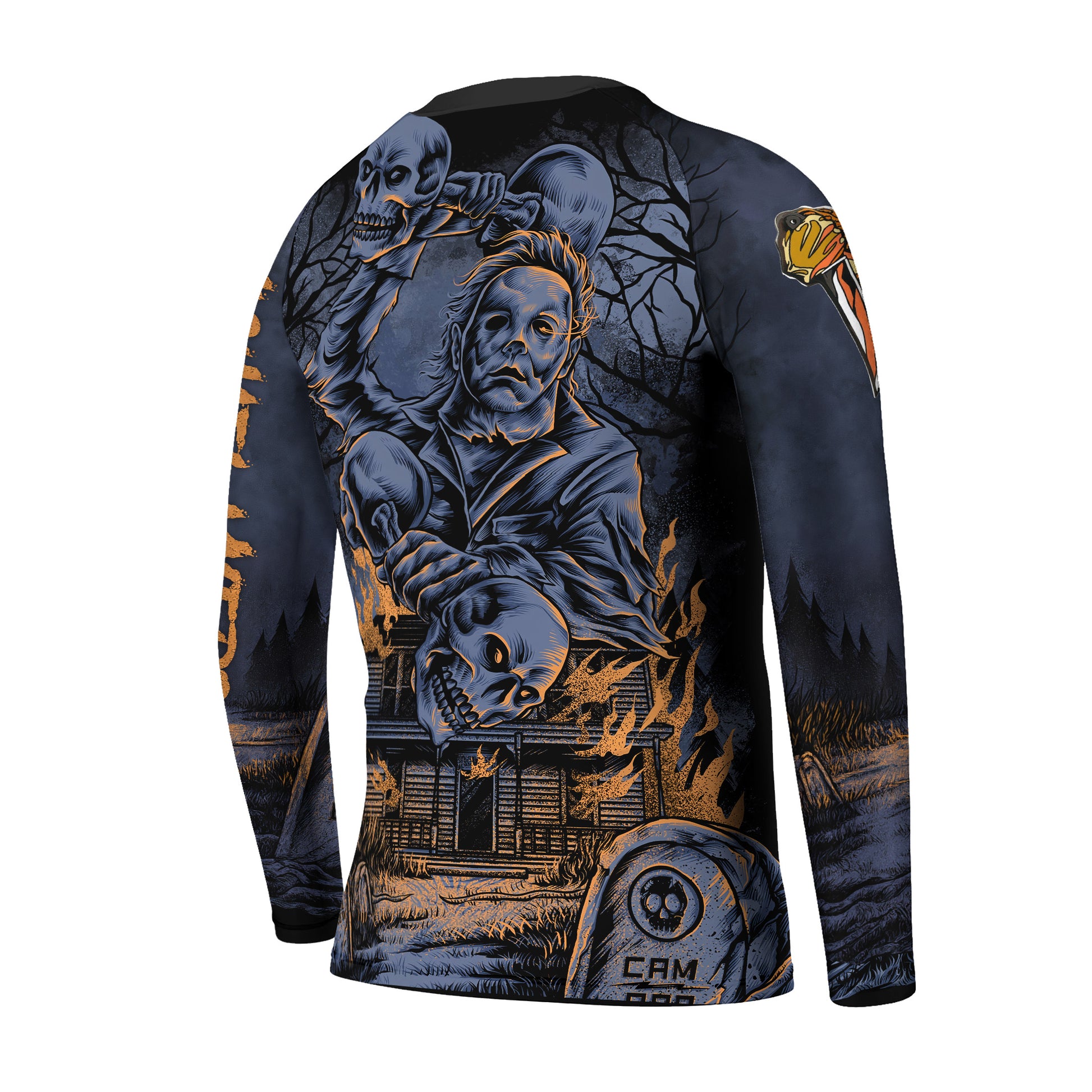 Michael Myer Skull Dumbbell Kids Rash Guard