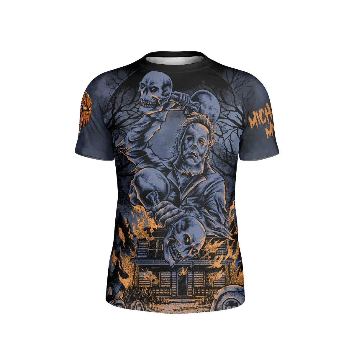 Michael Myer Skull Dumbbell Kids Rash Guard