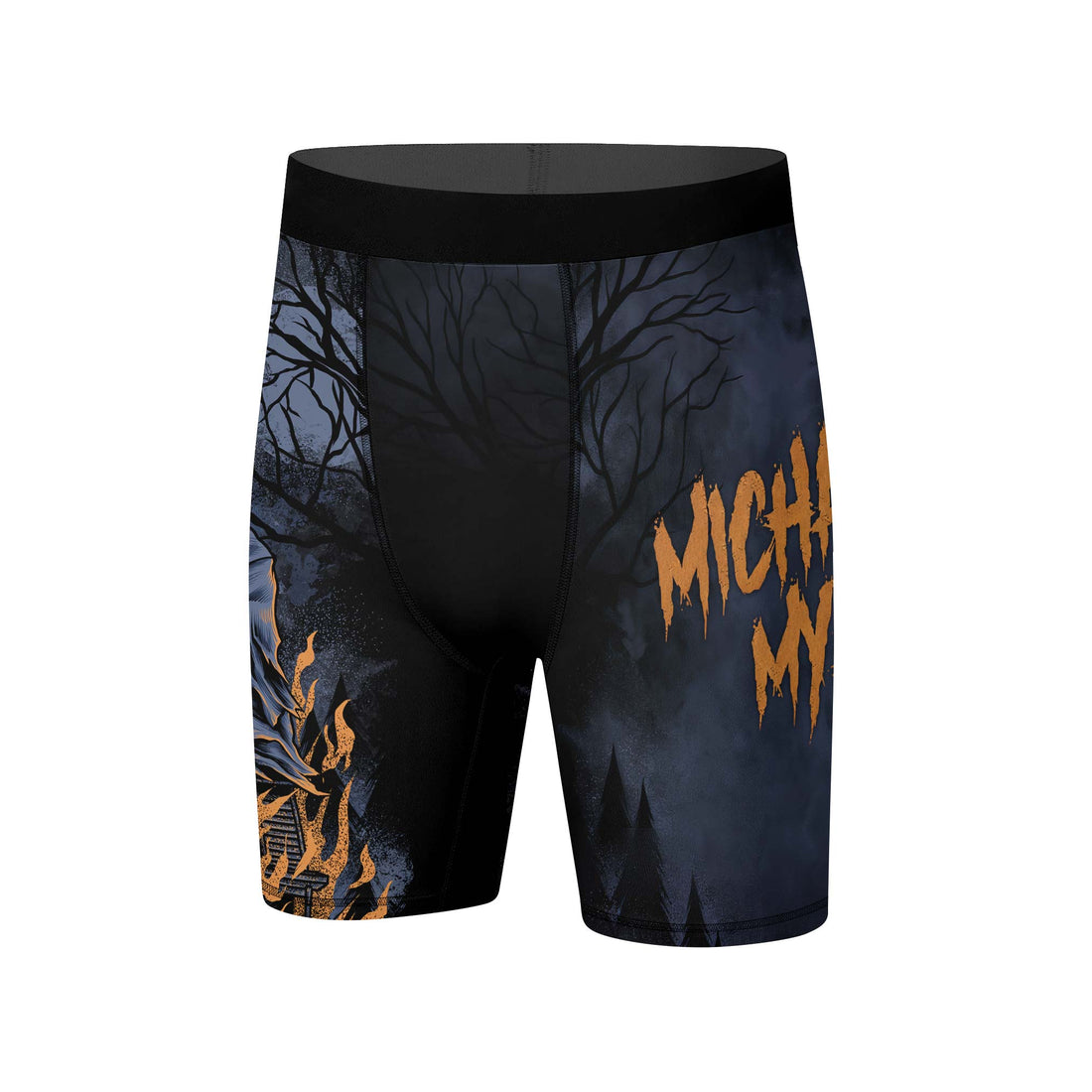 Michael Myer Skull Dumbbell Men's Compression Leggings