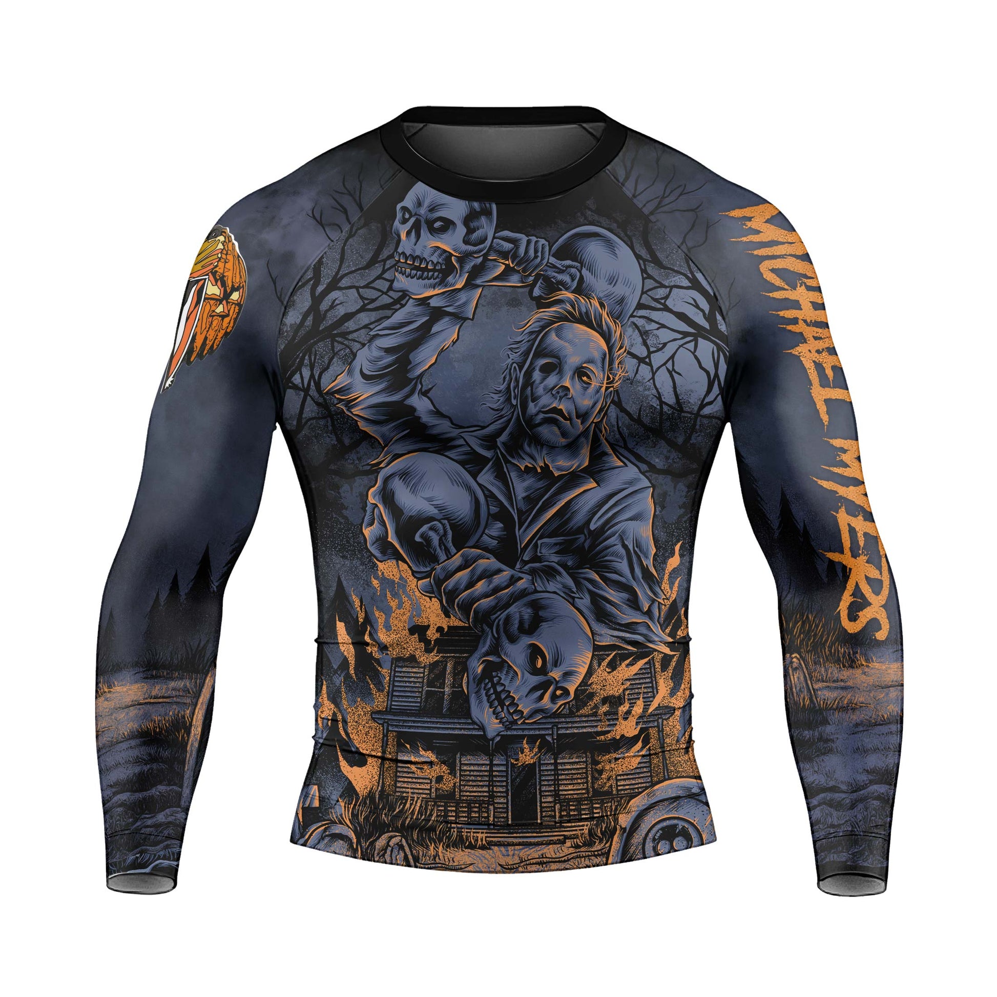 Michael Myer Skull Dumbbell Rash Guard