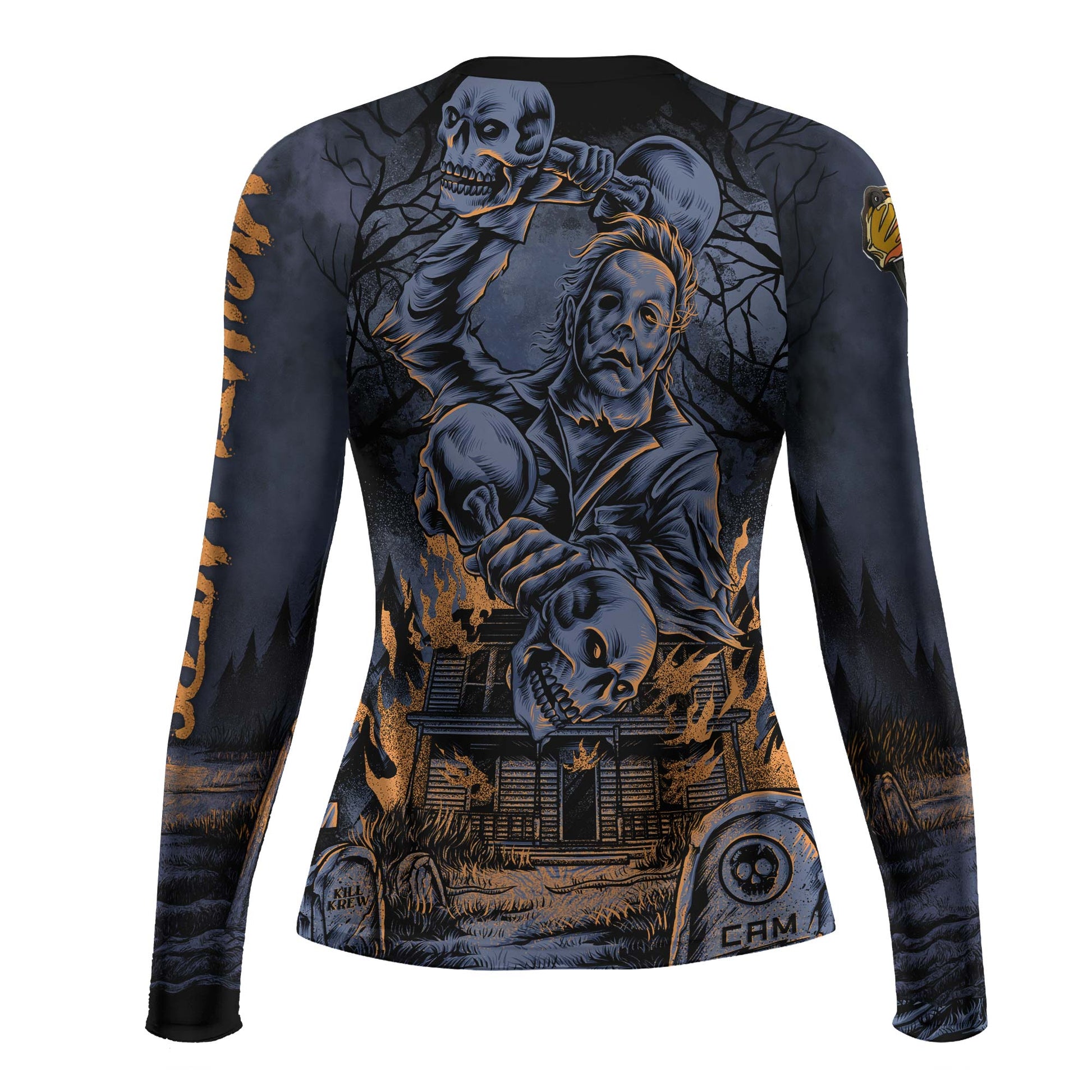 Michael Myer Skull Dumbbell Rash Guard