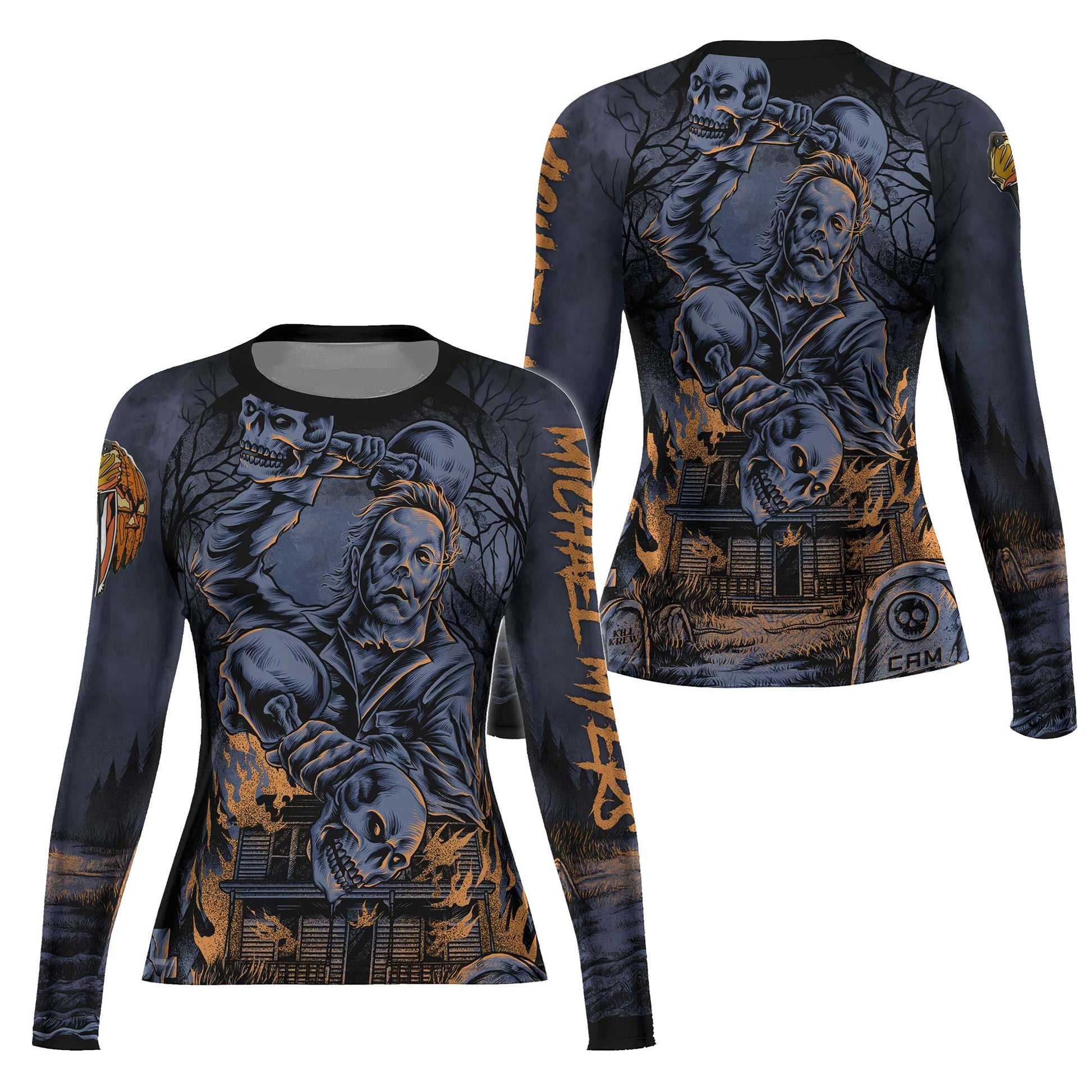 Michael Myer Skull Dumbbell Rash Guard