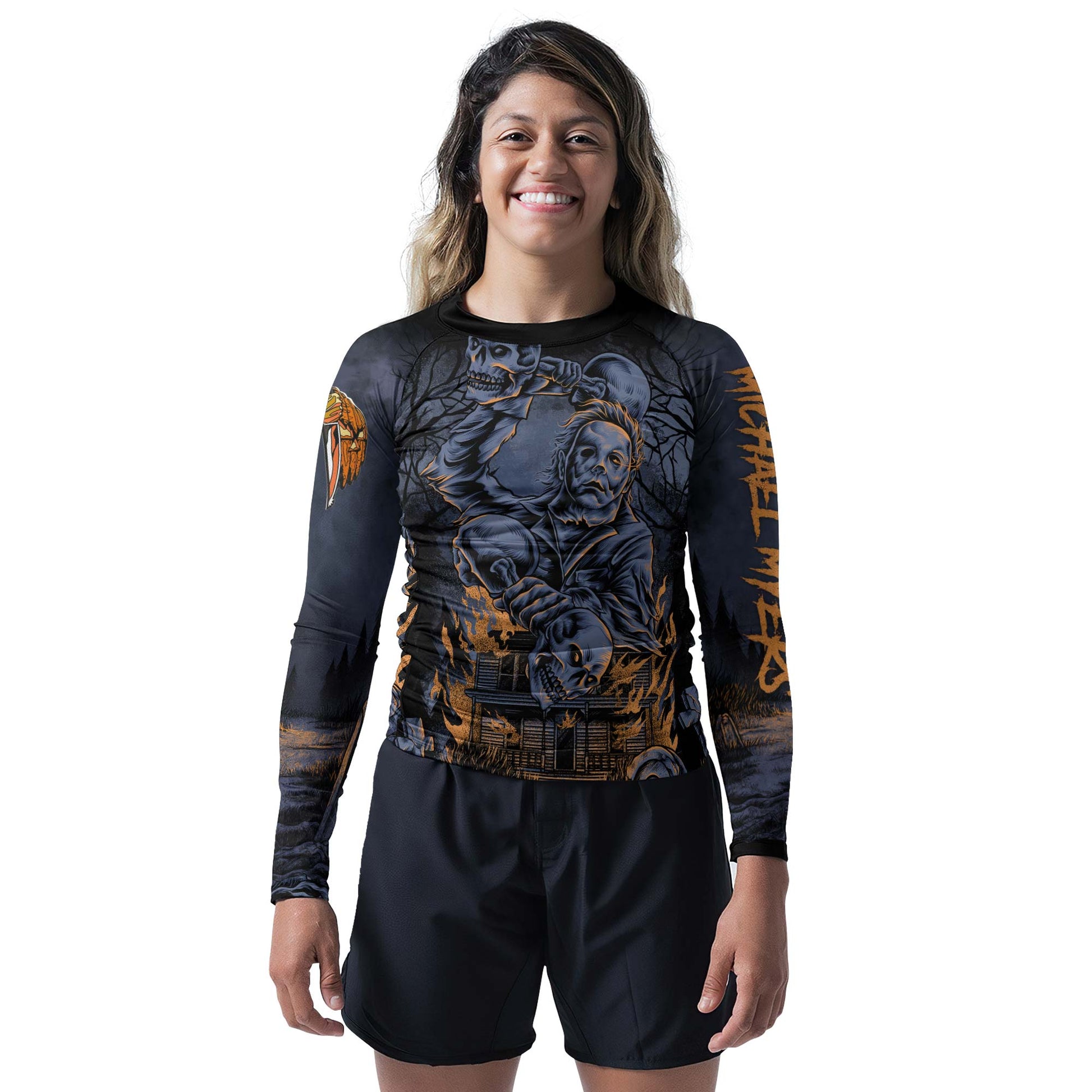 Michael Myer Skull Dumbbell Rash Guard