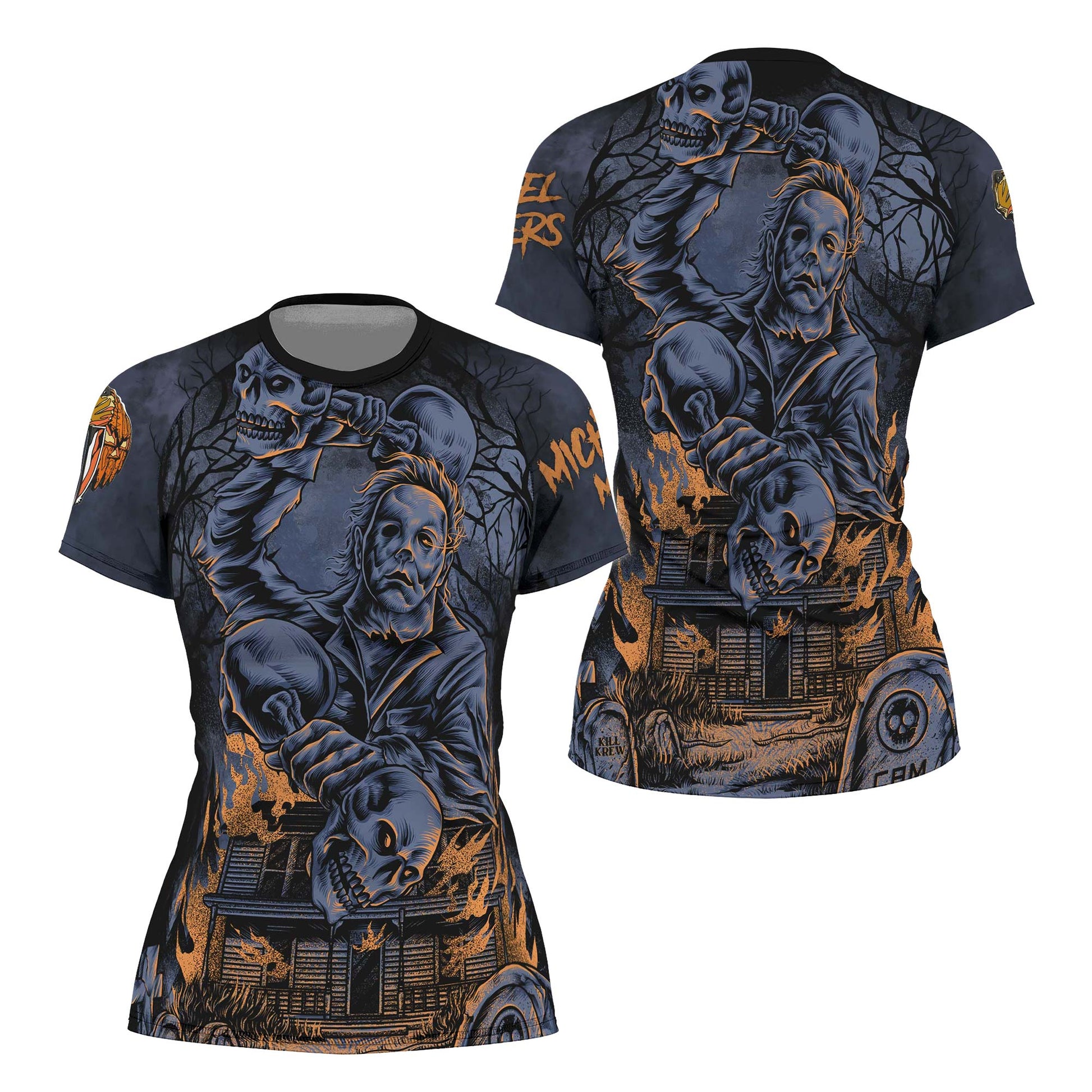 Michael Myer Skull Dumbbell Rash Guard