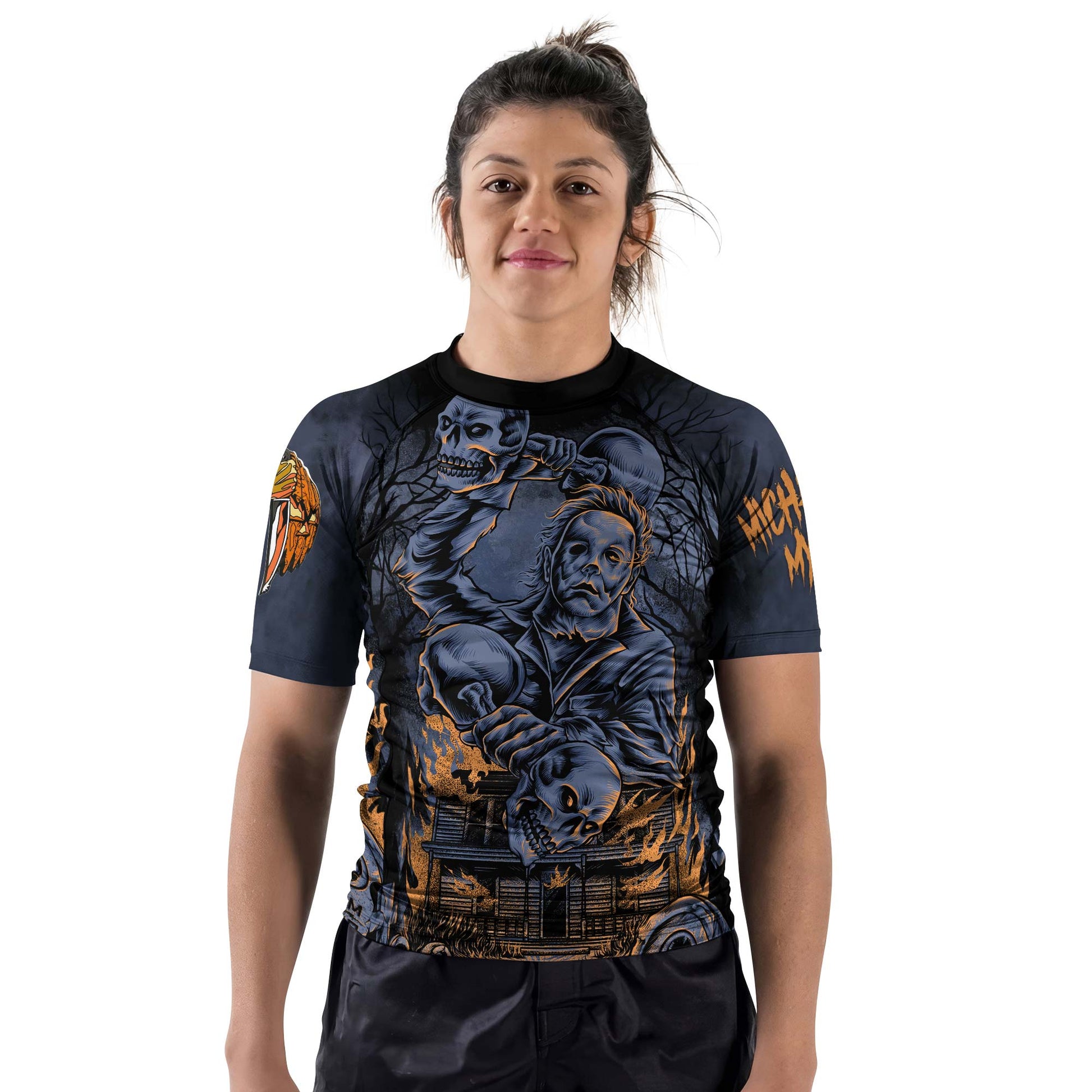 Michael Myer Skull Dumbbell Rash Guard