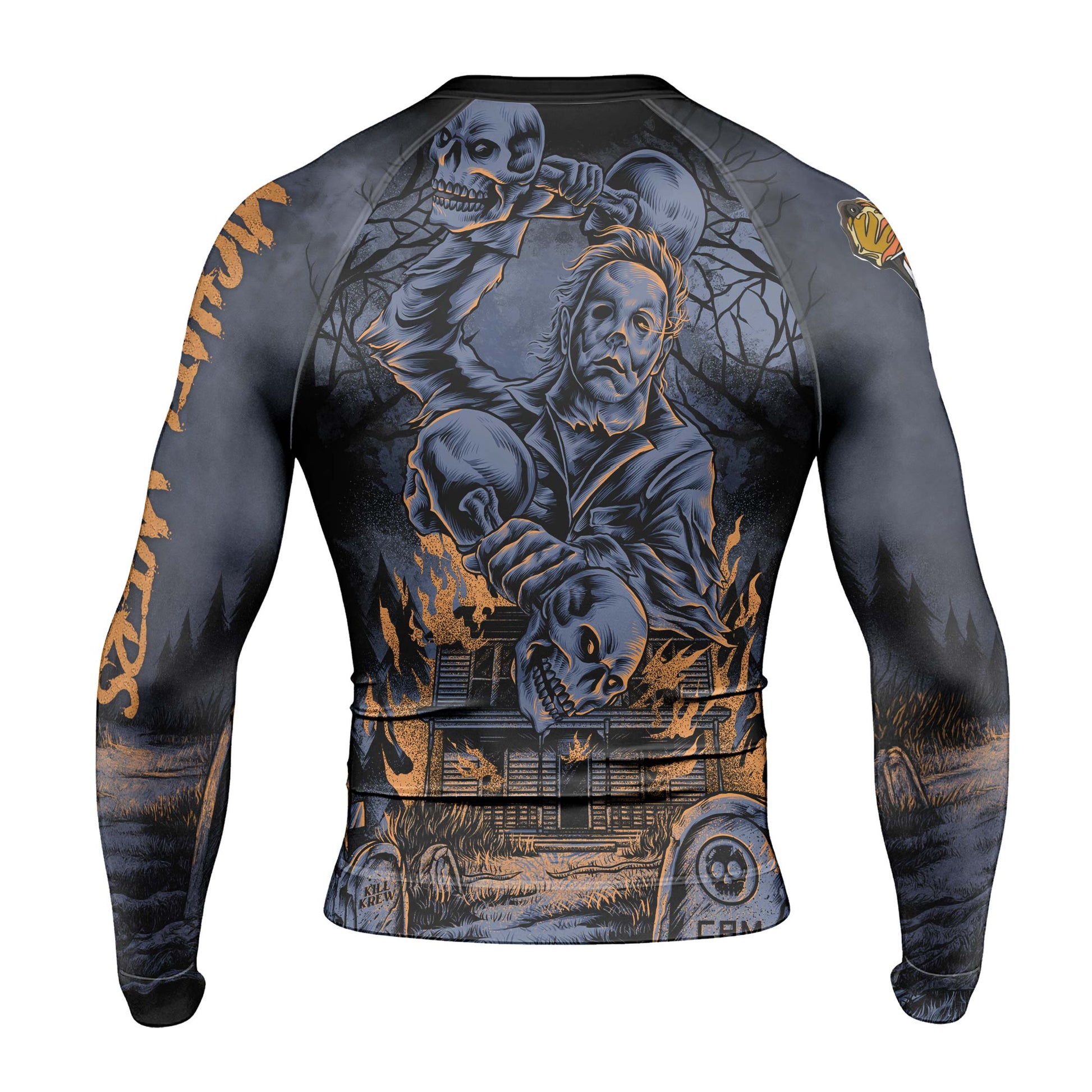 Michael Myer Skull Dumbbell Rash Guard