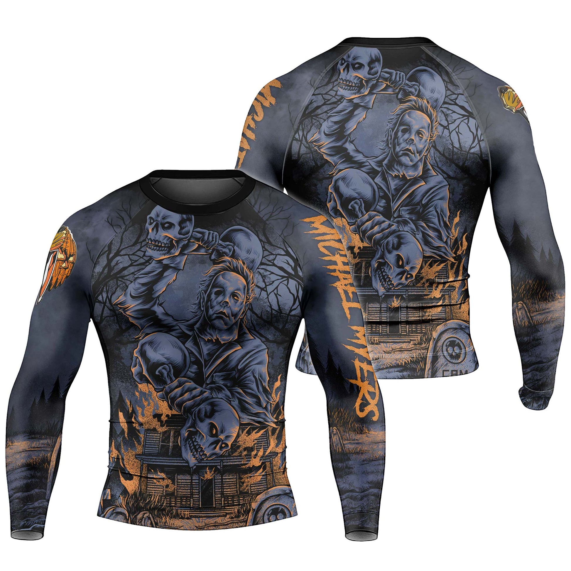 Michael Myer Skull Dumbbell Rash Guard