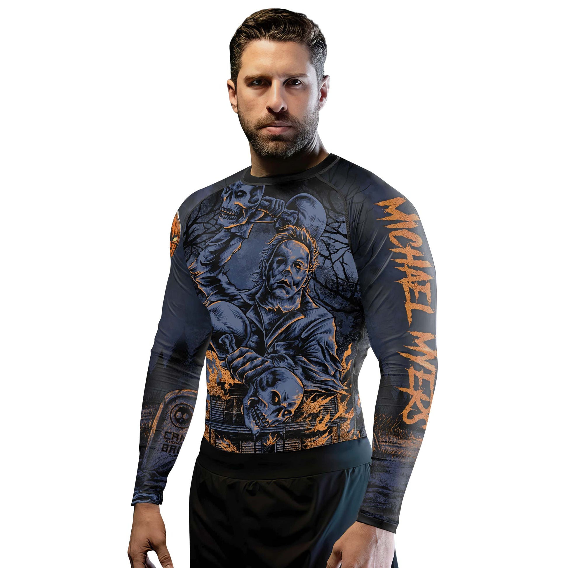 Michael Myer Skull Dumbbell Rash Guard