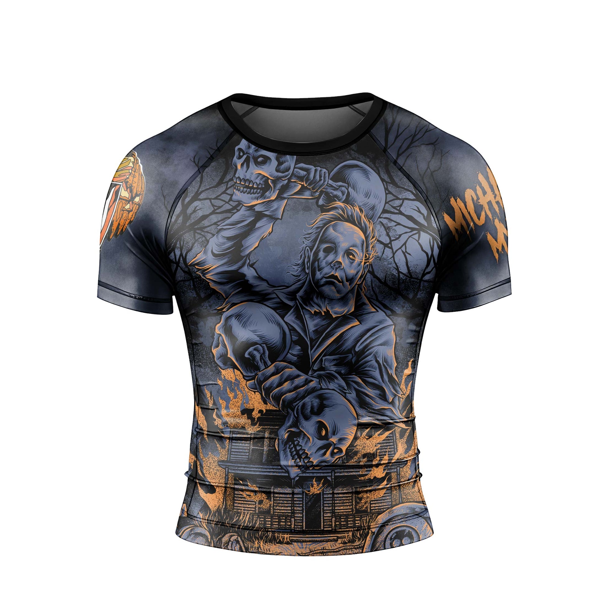 Michael Myer Skull Dumbbell Rash Guard