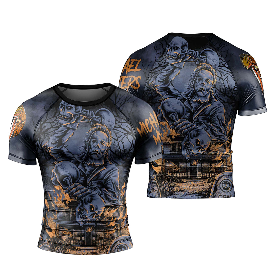 Michael Myer Skull Dumbbell Rash Guard