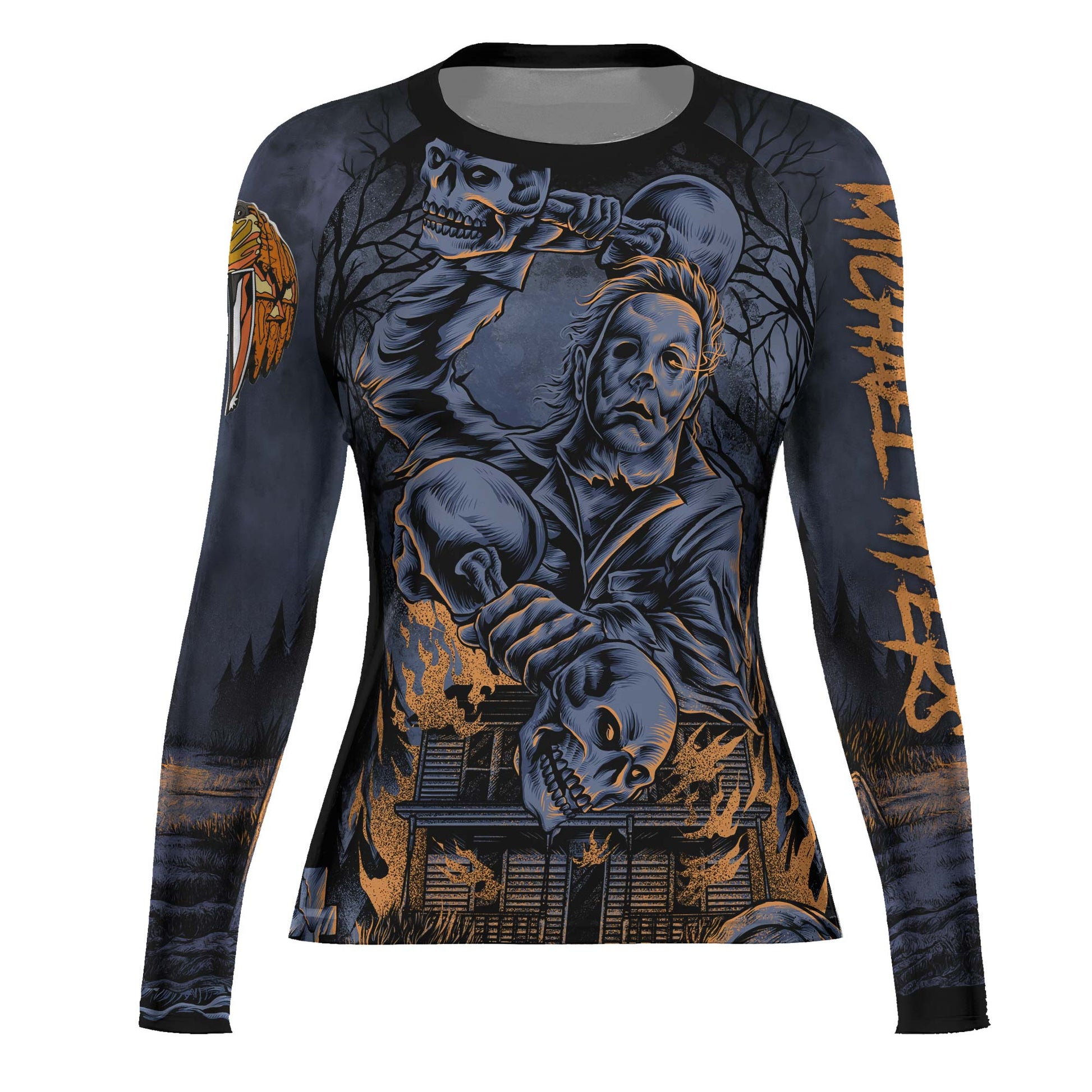 Michael Myer Skull Dumbbell Rash Guard