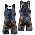 Michael Myer Skull Dumbbell Wrestling Singlet