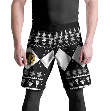 Mighty Morphin Black Ranger Christmas Fight Shorts