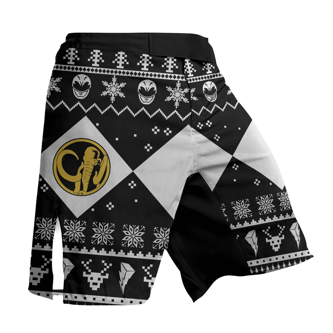 Mighty Morphin Black Ranger Christmas Fight Shorts