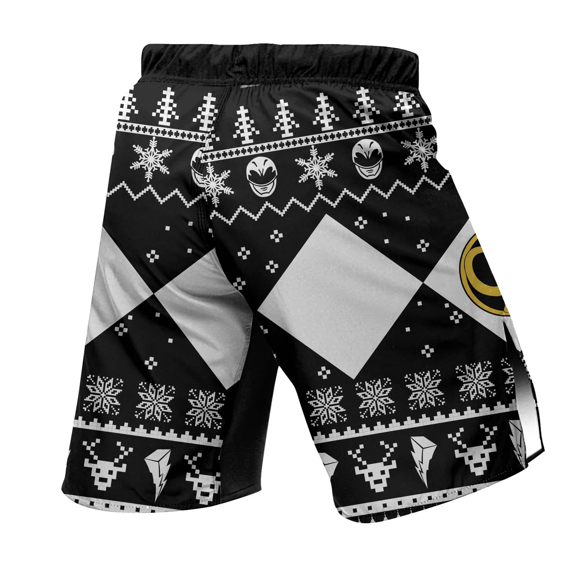 Mighty Morphin Black Ranger Christmas Fight Shorts