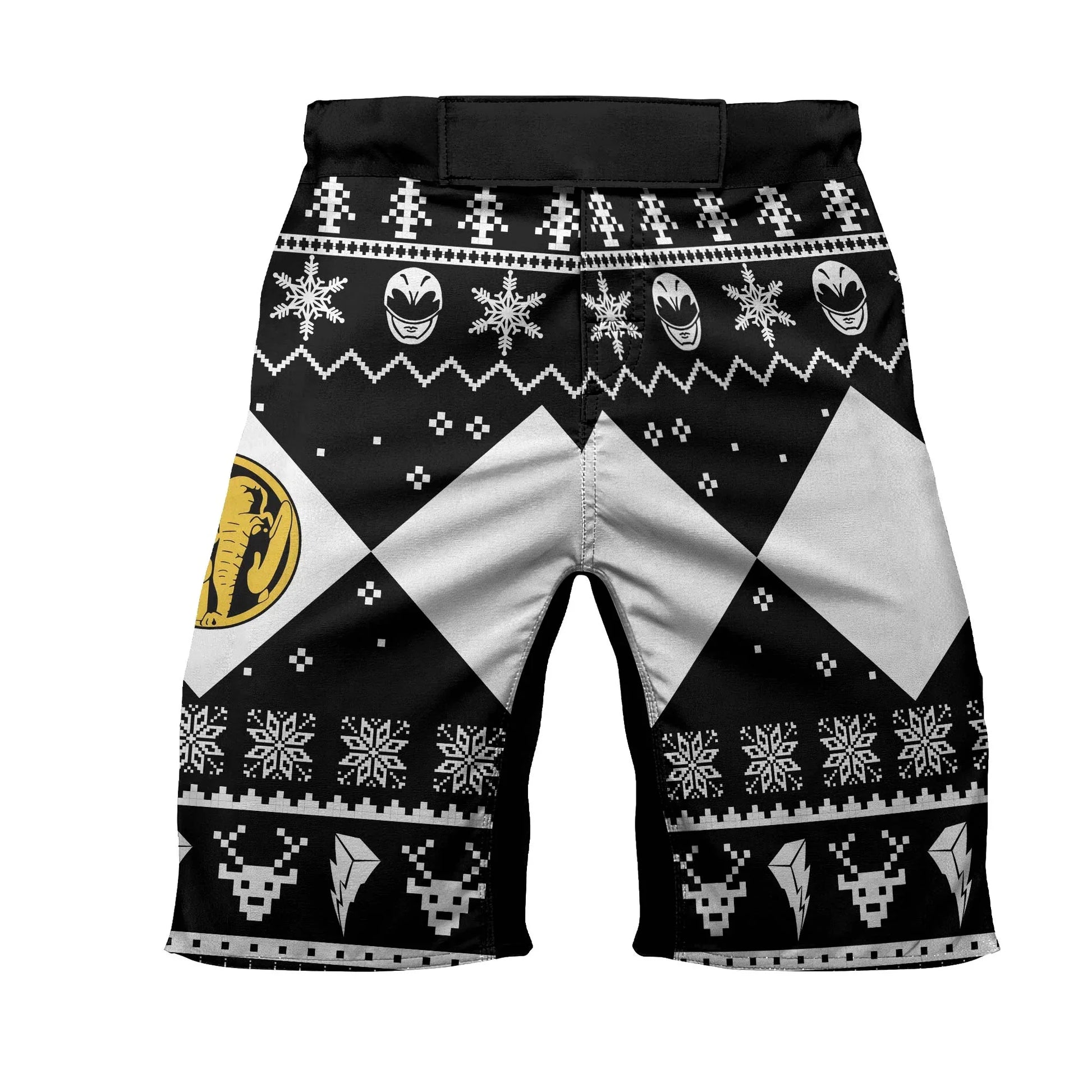 Mighty Morphin Black Ranger Christmas Fight Shorts
