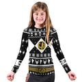 Mighty Morphin Black Ranger Christmas Kids Rash Guard