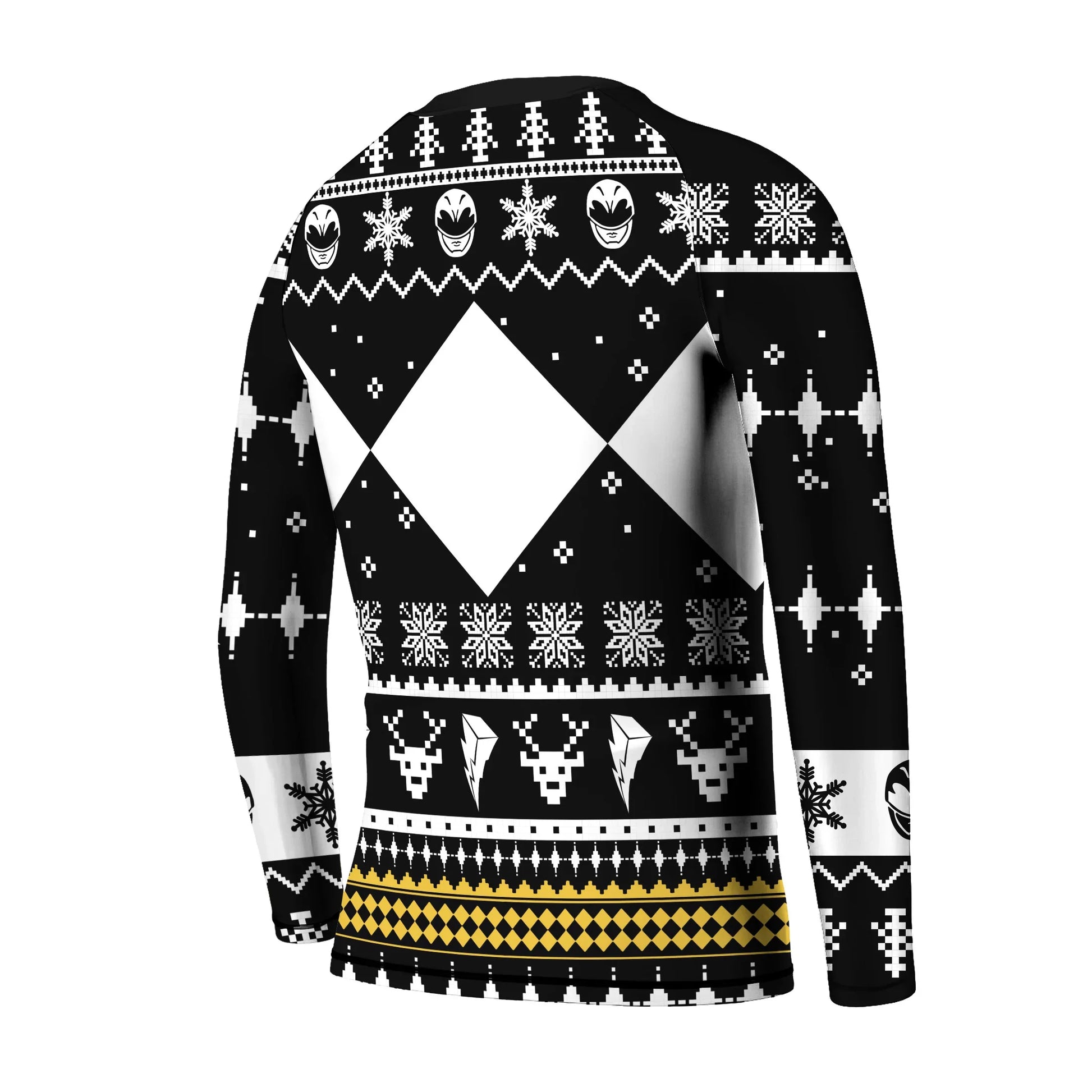 Mighty Morphin Black Ranger Christmas Kids Rash Guard
