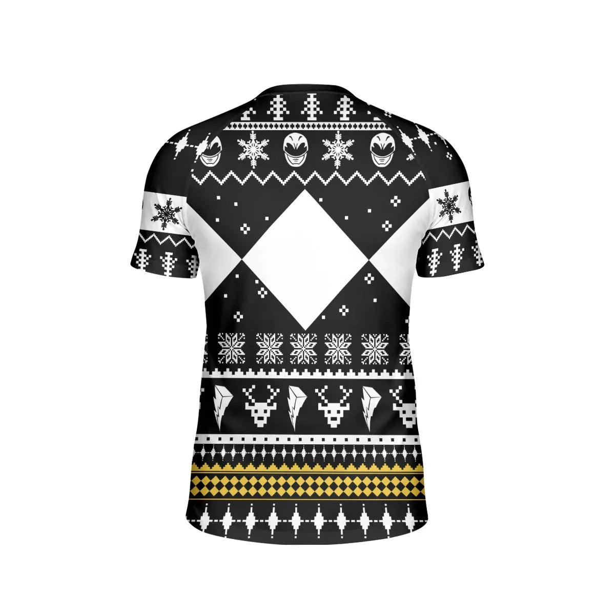 Mighty Morphin Black Ranger Christmas Kids Rash Guard