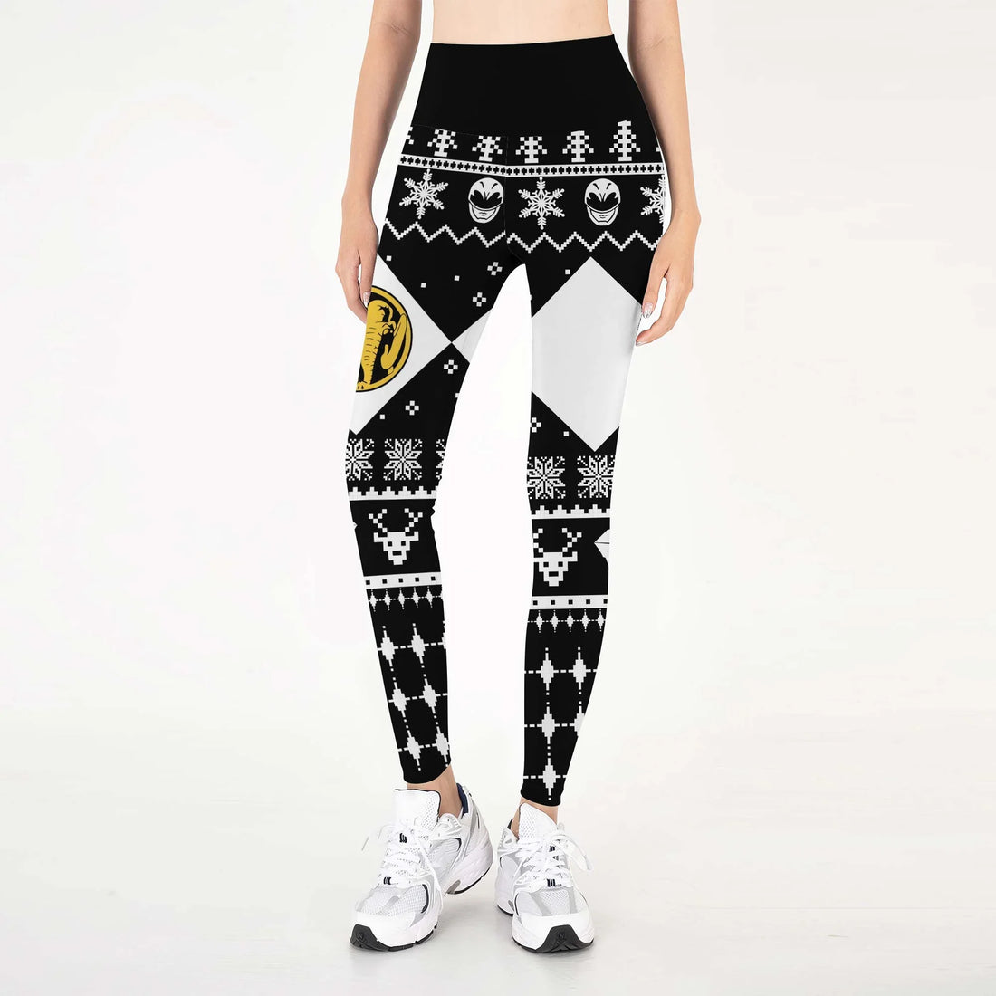 Mighty Morphin Black Ranger Christmas Leggings