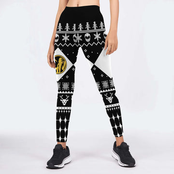Mighty Morphin Black Ranger Christmas Leggings