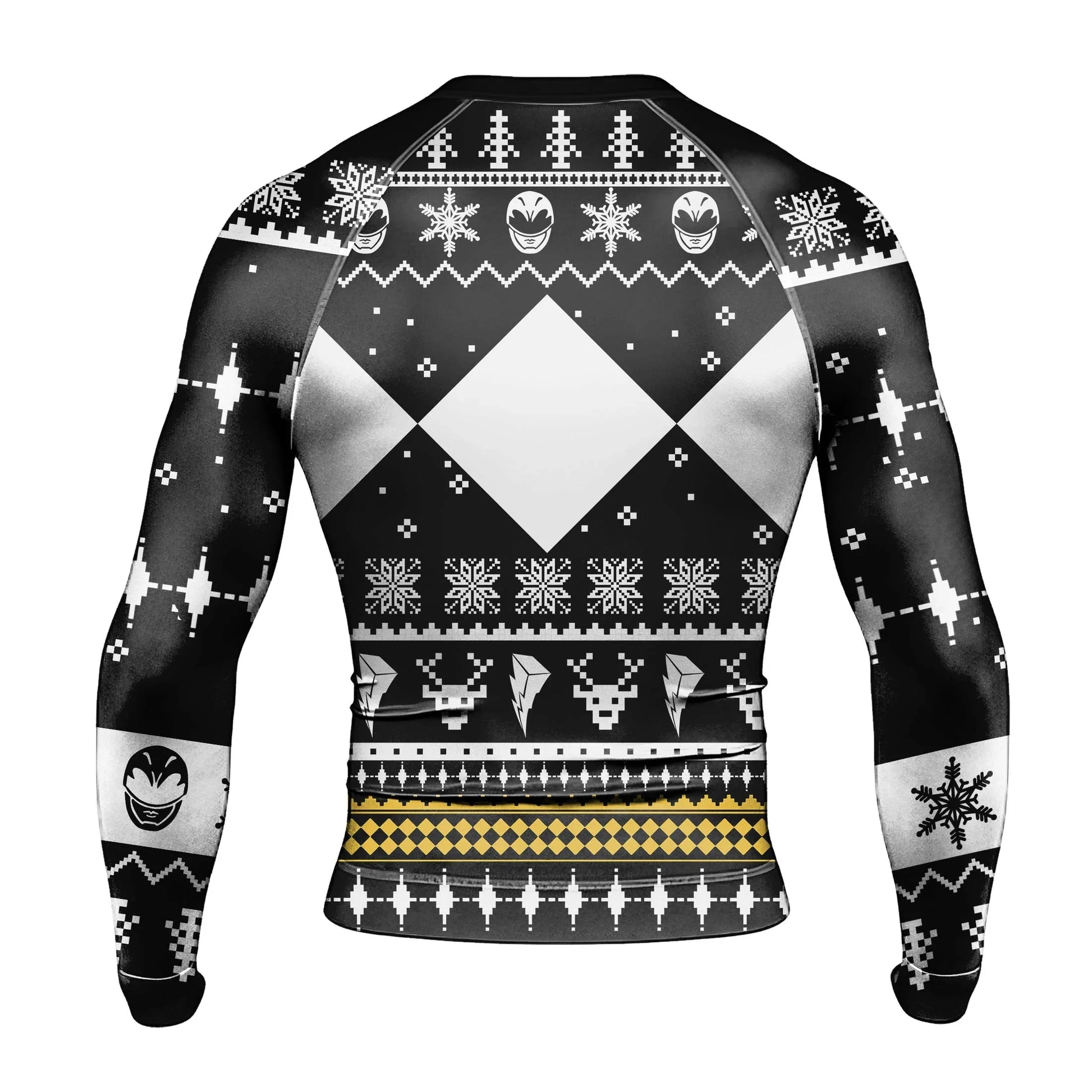 Mighty Morphin Black Ranger Christmas Rash Guard