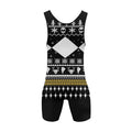Mighty Morphin Black Ranger Christmas Wrestling Singlet