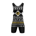 Mighty Morphin Black Ranger Christmas Wrestling Singlet