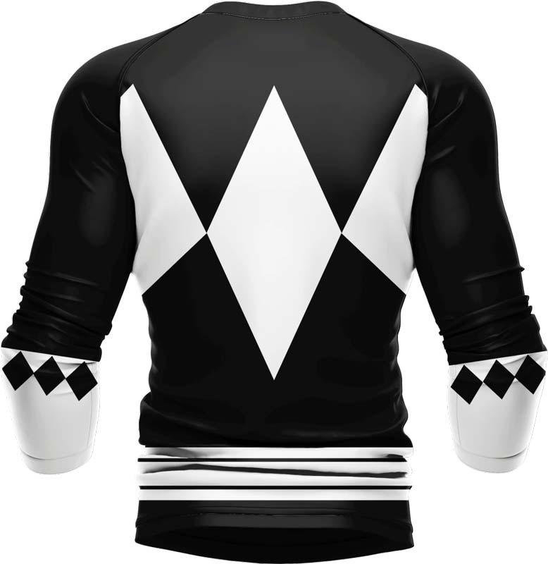 Mighty Morphin Black Ranger Long Sleeve Rash Guard