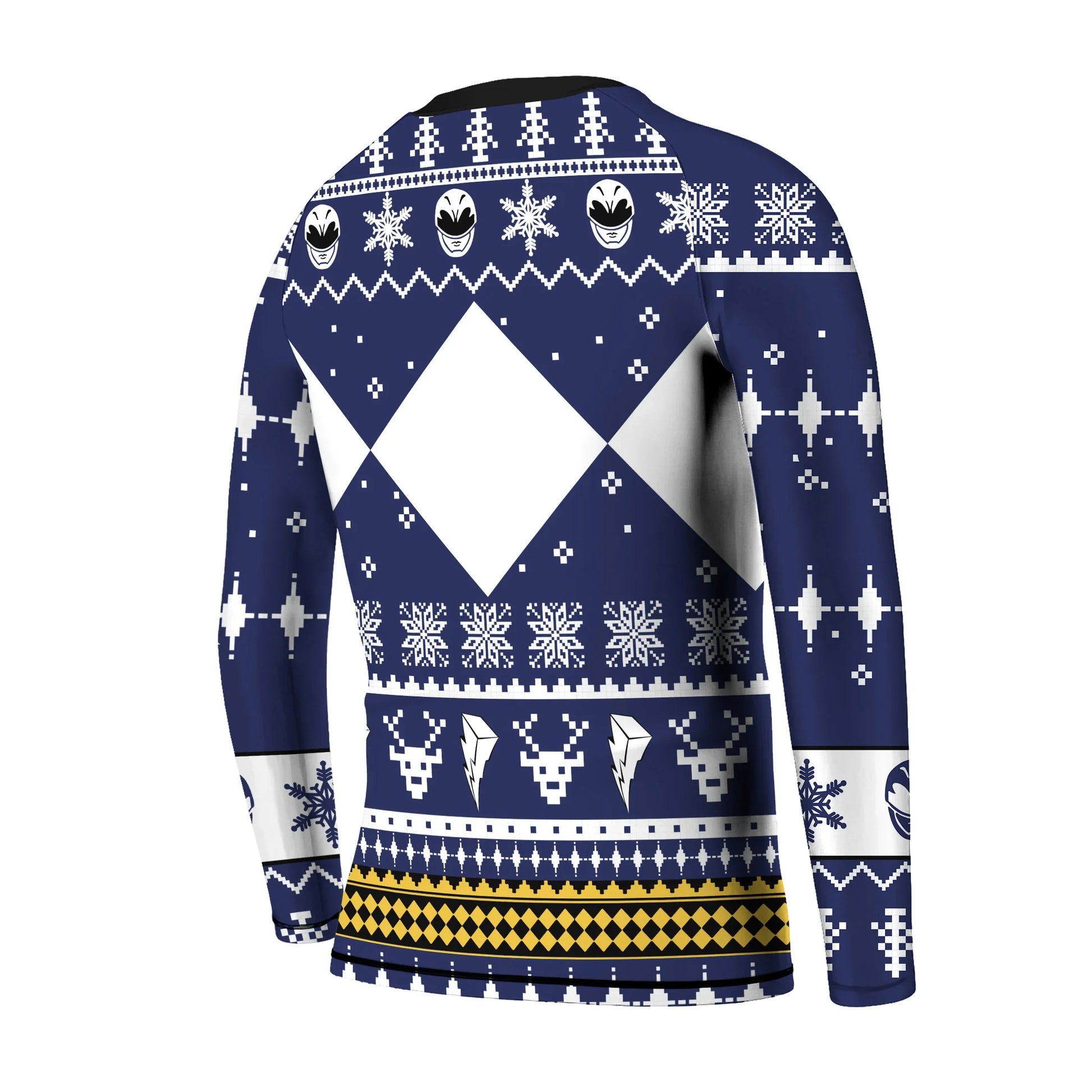 Mighty Morphin Blue Ranger Christmas Kids Rash Guard