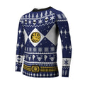Mighty Morphin Blue Ranger Christmas Kids Rash Guard
