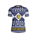 Mighty Morphin Blue Ranger Christmas Kids Rash Guard