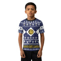 Mighty Morphin Blue Ranger Christmas Kids Rash Guard