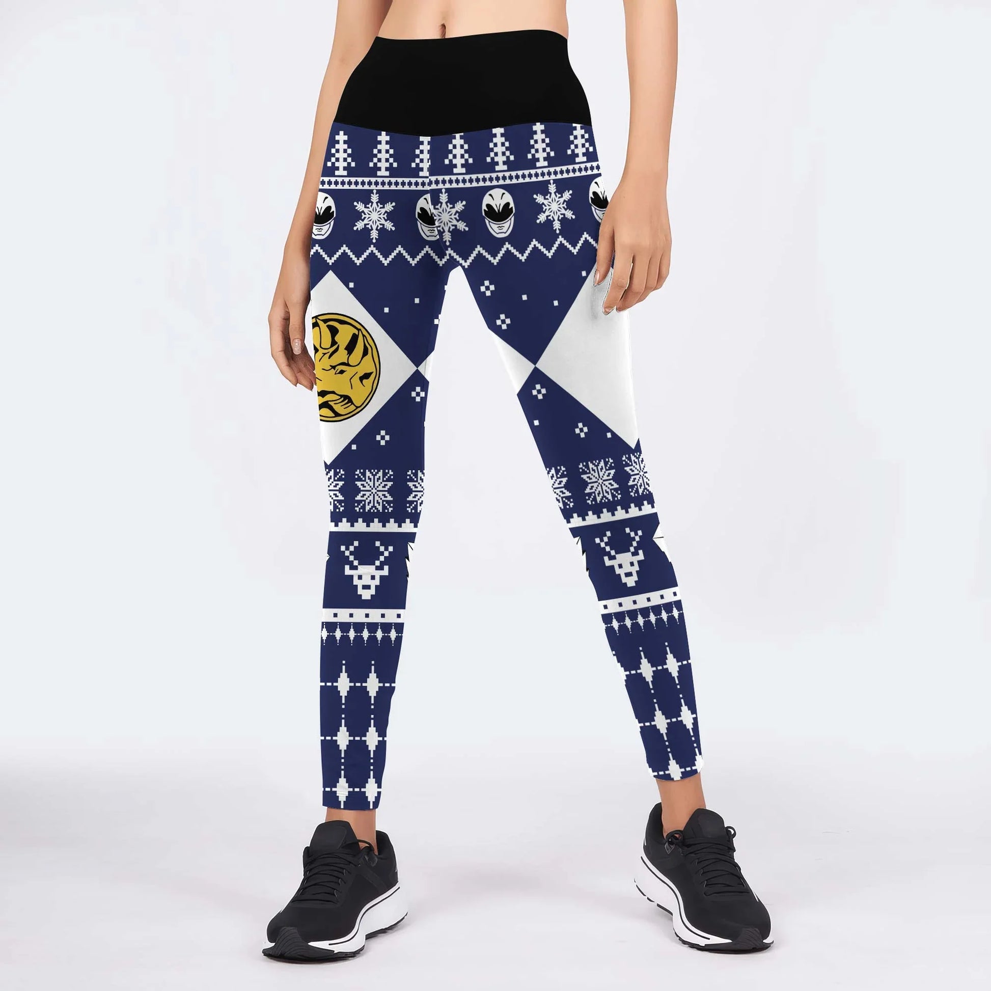 Mighty Morphin Blue Ranger Christmas Leggings