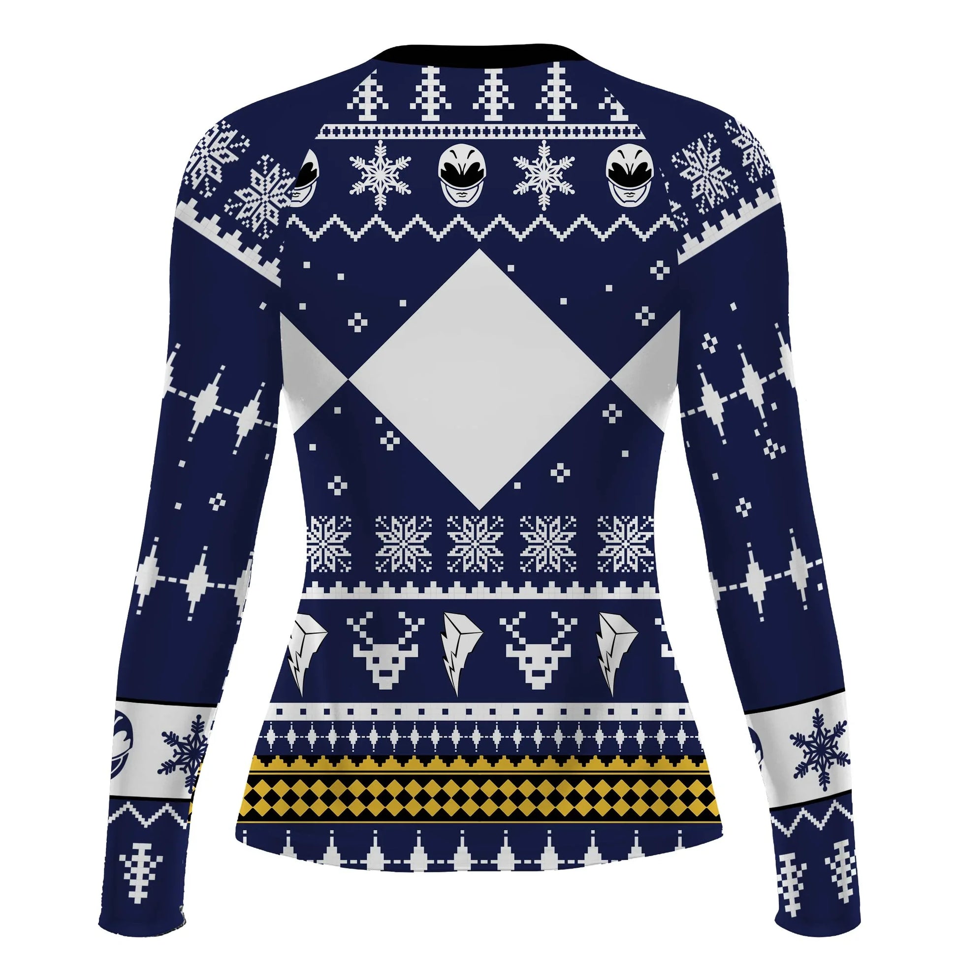 Mighty Morphin Blue Ranger Christmas Rash Guard