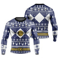 Mighty Morphin Blue Ranger Christmas Rash Guard