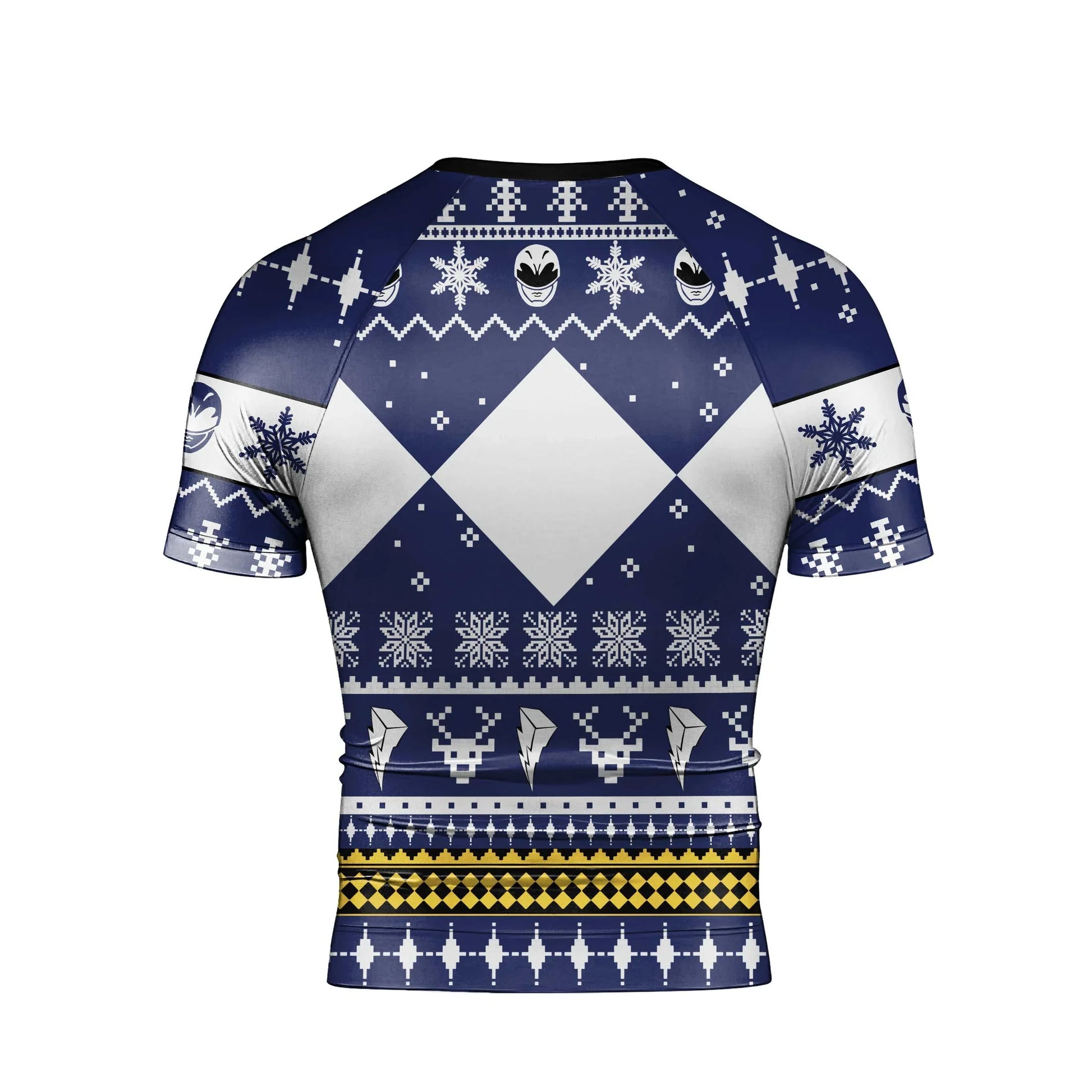 Mighty Morphin Blue Ranger Christmas Rash Guard