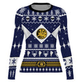 Mighty Morphin Blue Ranger Christmas Rash Guard