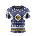 Mighty Morphin Blue Ranger Christmas Rash Guard