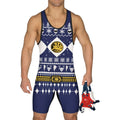 Mighty Morphin Blue Ranger Christmas Wrestling Singlet