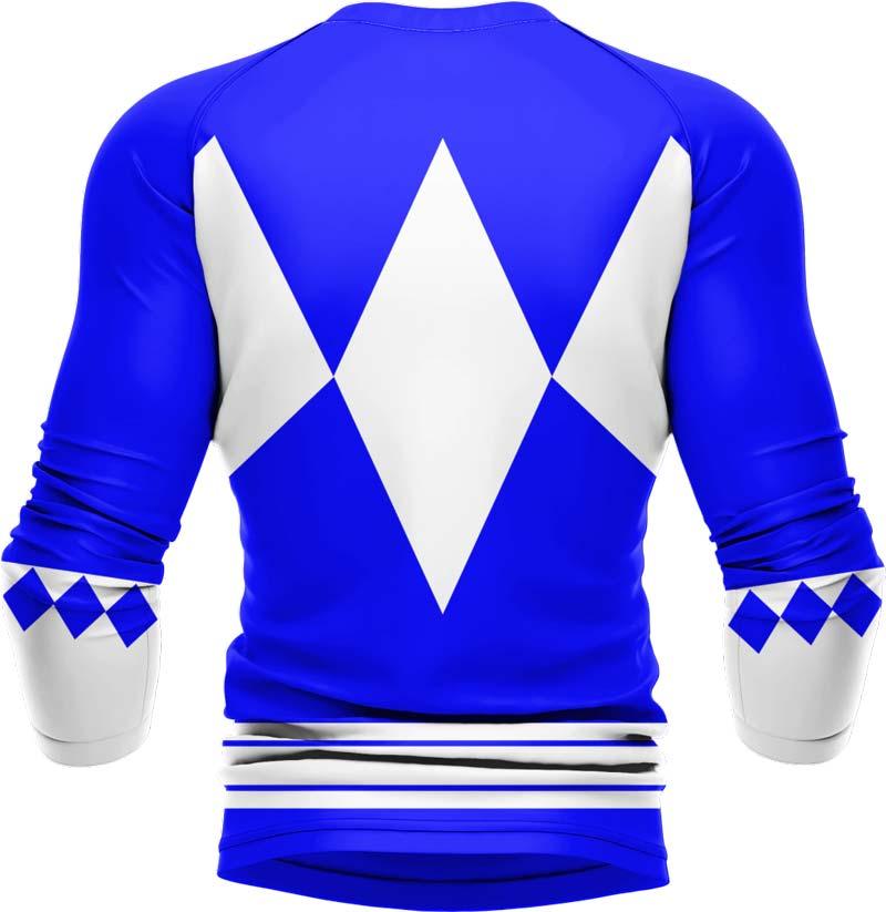Mighty Morphin Blue Ranger Long Sleeve Rash Guard
